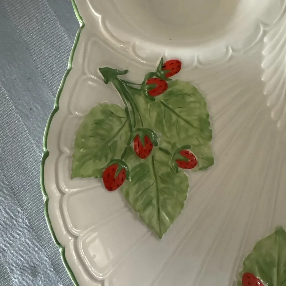 MOTTAHEDEH Design ITALY Porcelain Tray Strawberry Design